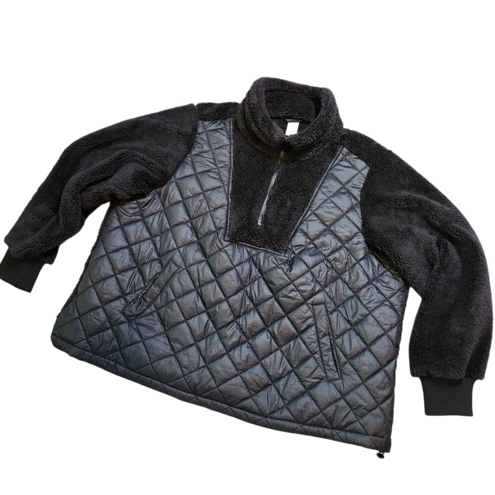 LIVI half-zip sherpa pullover black size 18/20